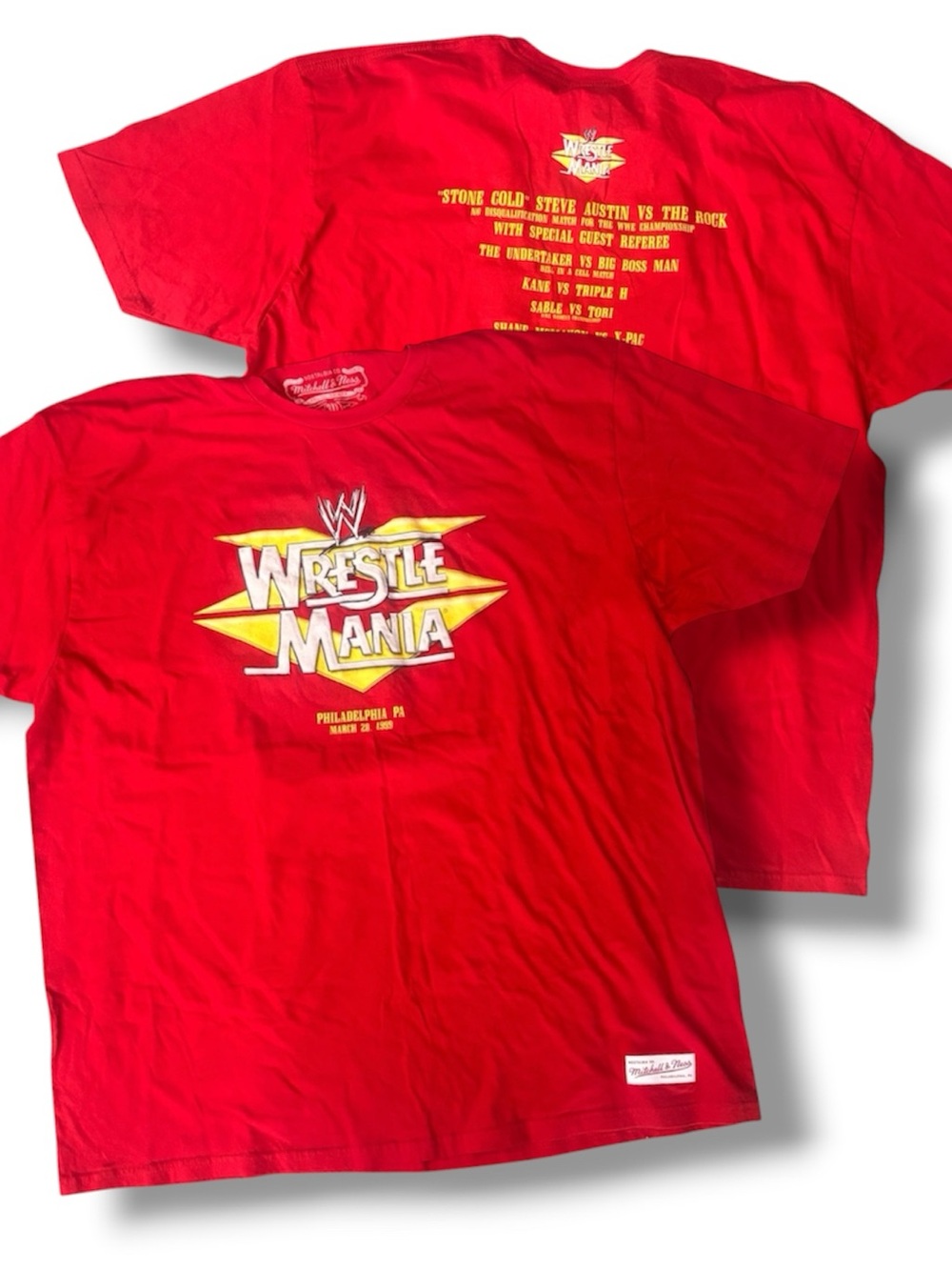 WrestleMania 1999 Mitchell & Ness Red Graphic Tee